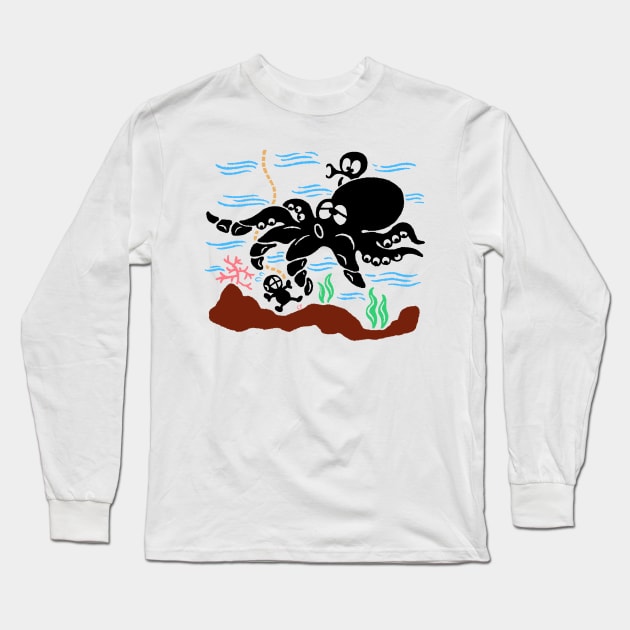 Octopus Long Sleeve T-Shirt by haveacraigday